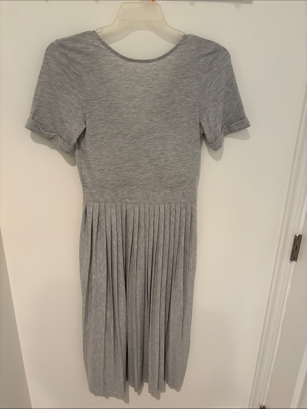 ASOS Grey Pleated Midi Dress